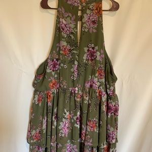 Torrid key hole button up dress